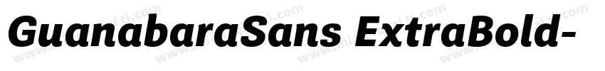 GuanabaraSans ExtraBold字体转换